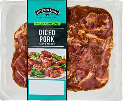 Diced Pork Sticky Asian Lime per kg