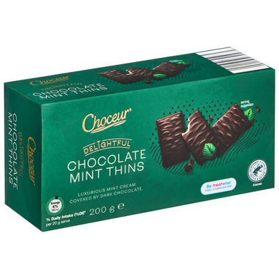 CHOCEUR Delightful Mint Thins 200g