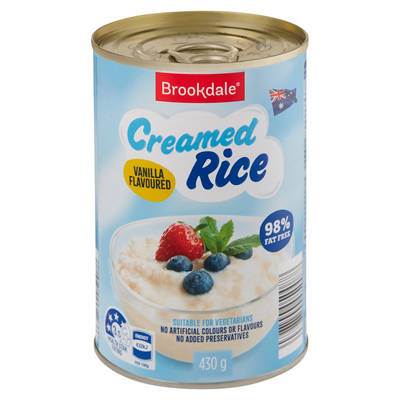 BROOKDALE Creamed Rice Vanilla Flavoured 430g