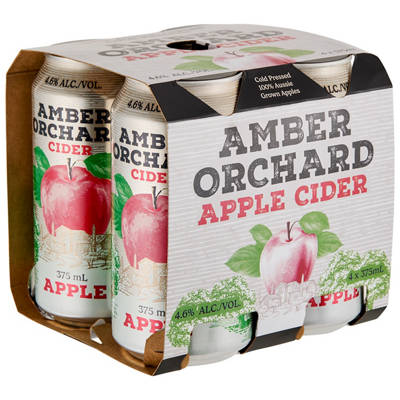 AMBER ORCHARD Apple Cider 4x375ml, 4x375mL — Aldi
