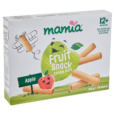 MAMIA Apple Fruit Snack Cereal Bars 12+ Months 8 Pack 128g