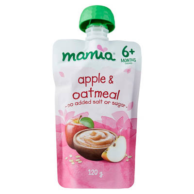 MAMIA Apple & Oatmeal 6+ Months Baby Food 120g