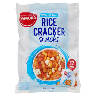 DAMORA Rice Cracker Snack Multipack 12 Pack 240g