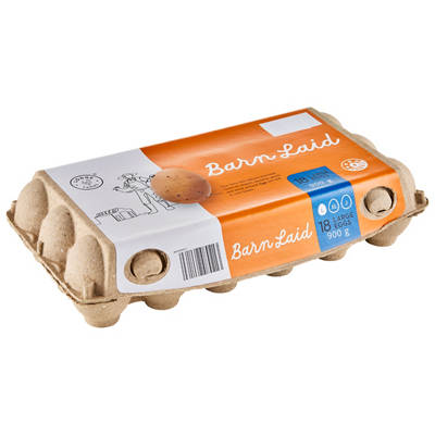 LODGE FARMS Barn Laid Eggs 18 Pack 900g