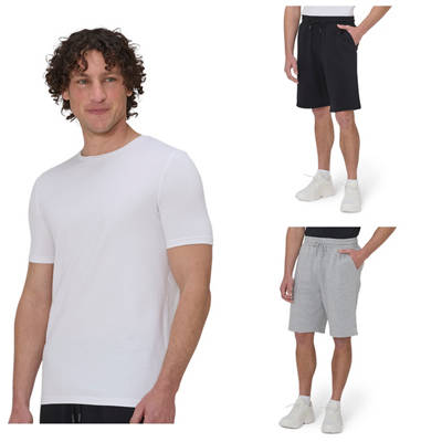 WEST BAY Men's T-Shirt 2 Pack or Sweat Short 1 Pack