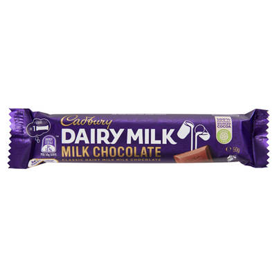 CADBURY Dairy Milk Chocolate Bar 50g