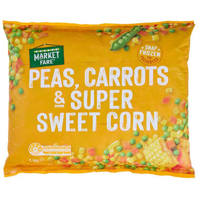 MARKET FARE Peas, Carrots & Super Sweet Corn 1kg