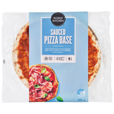 WORLD KITCHEN Sauced Pizza Base 300g