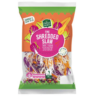 THE FRESH SALAD CO Shredded Slaw Fine 400g