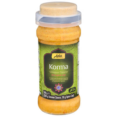 ASIA SPECIALITIES Simmer Sauce with Spice Cap Korma 360g