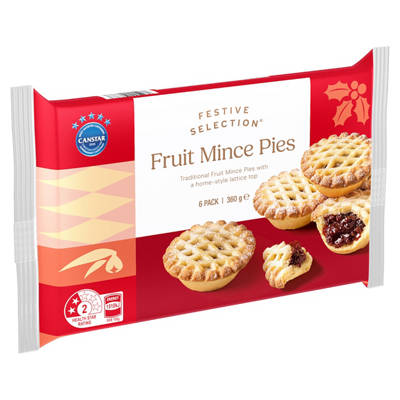 FESTIVE SELECTION Fruit Mince Pies 6 Pack 360g