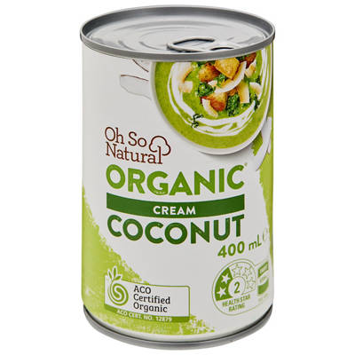 OH SO NATURAL ORGANIC Organic Coconut Cream 400ml