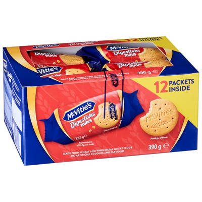 McVitie's Digestives Minis Biscuits 12 pack 390g
