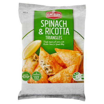 Spinach & Ricotta Triangles 12 Pack 360g