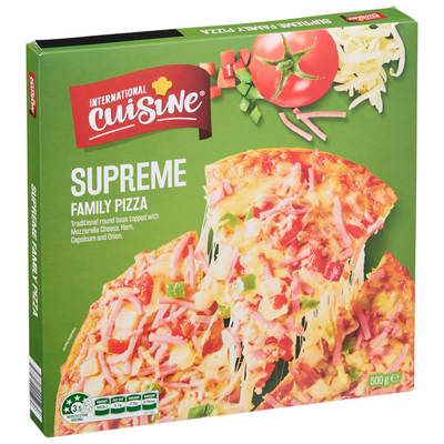 INTERNATIONAL CUISINE Supreme Family Pizza 500g