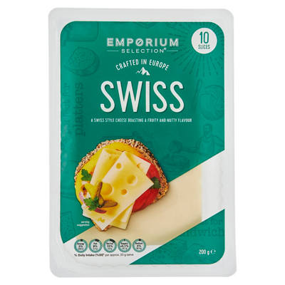 EMPORIUM SELECTION Swiss Cheese Slices 200g