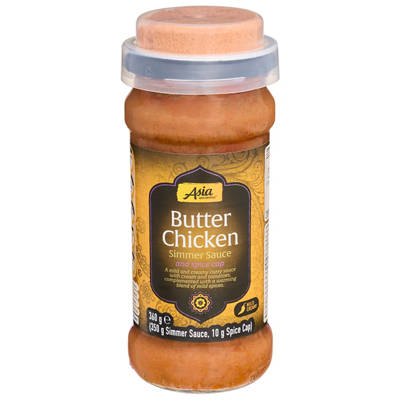 ASIA SPECIALITIES Simmer Sauce with Spice Cap Butter Chicken 360g