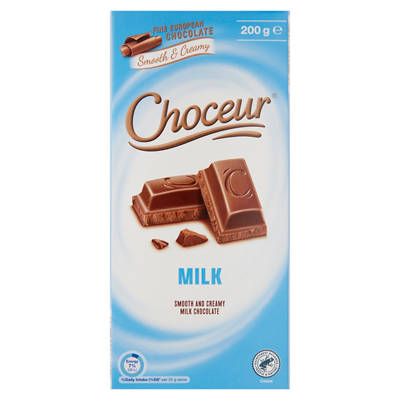CHOCEUR Milk Chocolate Block 200g