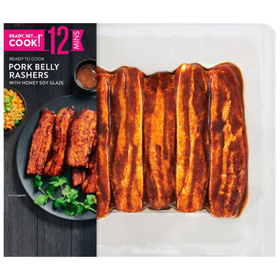 READY, SET…COOK! Honey Soy Pork Belly Rashers