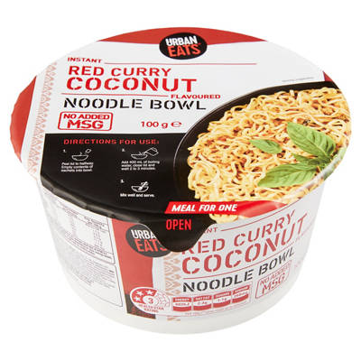 URBAN EATS Red Curry Coconut Noodle Bowl 100g