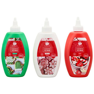 THE CREATIVE KITCHEN Christmas Cookie Icing 675g (3x225g)