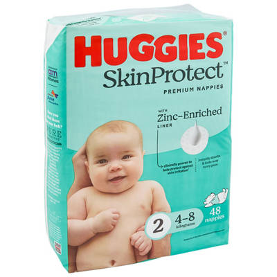 HUGGIES Zinc Enriched Infant Nappies 48 Pack