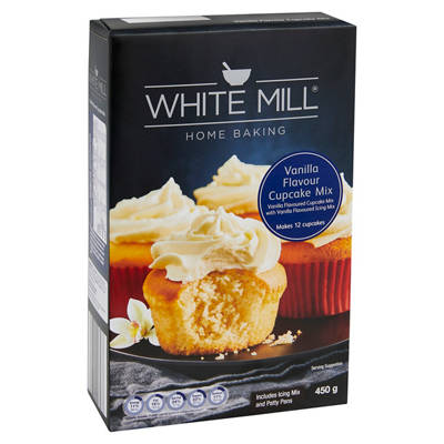 WHITE MILL Vanilla Flavour Cupcake Mix 450g