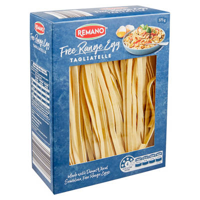 REMANO Free Range Egg Pasta Tagliatelle 375g