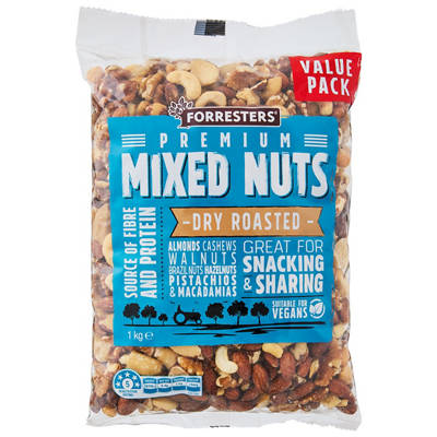 FORRESTERS Dry Roasted Mixed Nuts 1kg