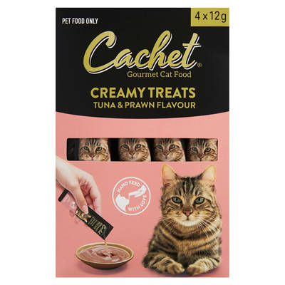 CACHET Assorted Creamy Cat Treats 4 Pack 48g