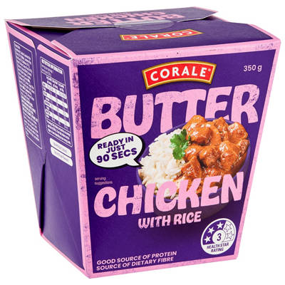 CORALE Butter Chicken with Rice Meal Kit 350g