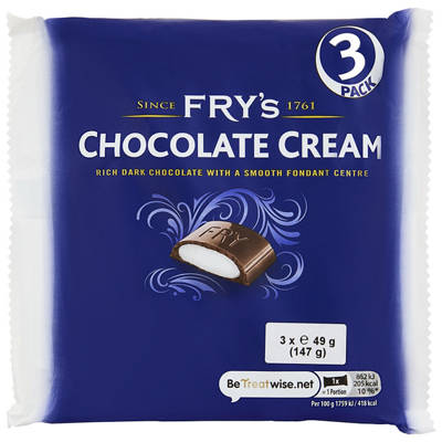 FRY'S Chocolate Cream 3 Pack 49g