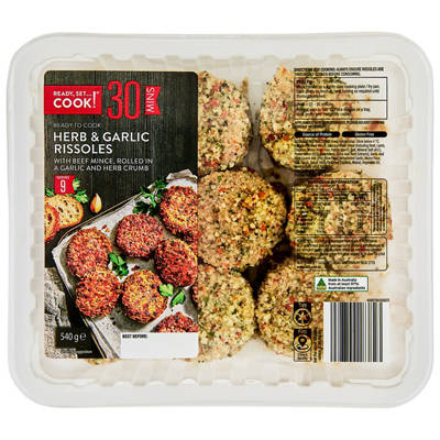READY, SET…COOK! Herb & Garlic Rissoles 540g