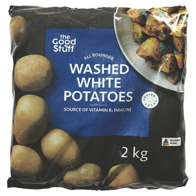 Washed White Potatoes 2kg