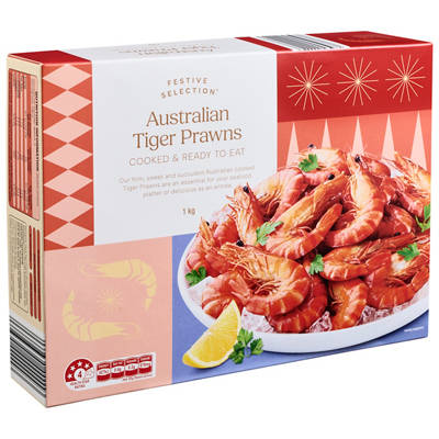 CURATED COLLECTION Australian Tiger Prawns 1kg