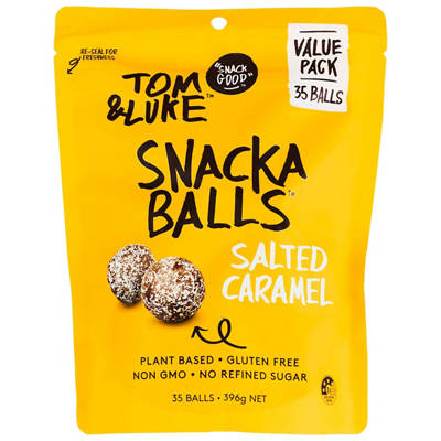 TOM & LUKE Snackaballs 35 Pack 396g - Salted Caramel