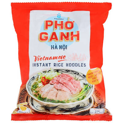 BRANDED Pho Ganh Ha Noi Vietnamese Instant Traditional Beef Rice Noodles 75g