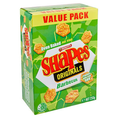 ARNOTT'S Shapes BBQ Cracker Biscuits 250g