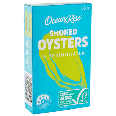 OCEAN RISE Smoked Oysters in Springwater 85g