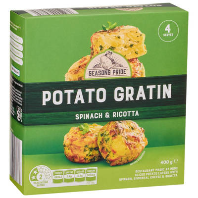 SEASONS PRIDE Potato Gratin Spinach & Ricotta 400g