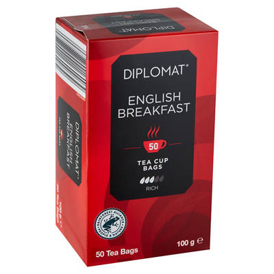 DIPLOMAT English Breakfast Tea Bags 50 Pack, 50 pack — Aldi
