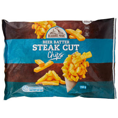 SEASONS PRIDE Beer Batter Steak Cut Chips 750g