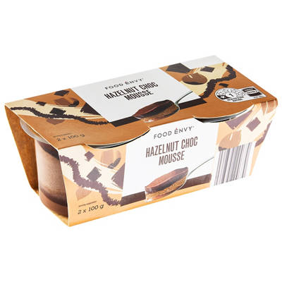 FOOD ENVY Hazelnut Choc Mousse 2 Pack