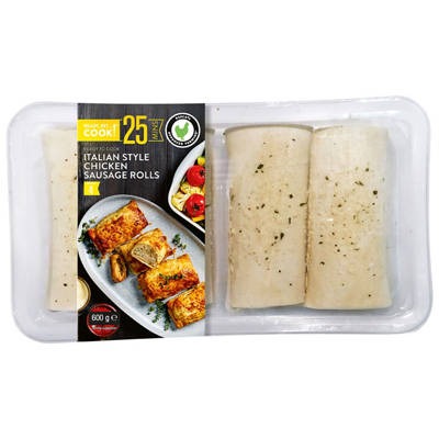 READY, SET…COOK! Italian Style RSPCA Approved Chicken Sausage Rolls 4 Pack 600g