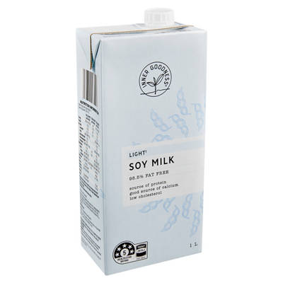 INNER GOODNESS Soy Light Milk 1L, 1L — Aldi