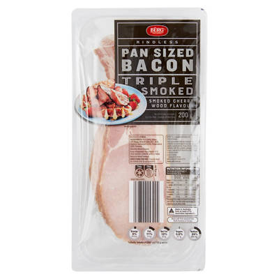 BERG Triple Smoked Pan Size Bacon 200g
