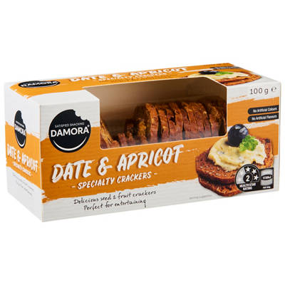 Date & Apricot Crackers 100g