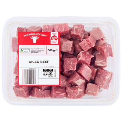 JINDURRA STATION Diced Beef 500g