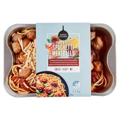 WORLD KITCHEN Pork & Beef Spaghetti Meatballs 1.1kg