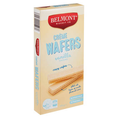 BELMONT BISCUIT CO. Vanilla Flavoured Crème Wafers 125g
